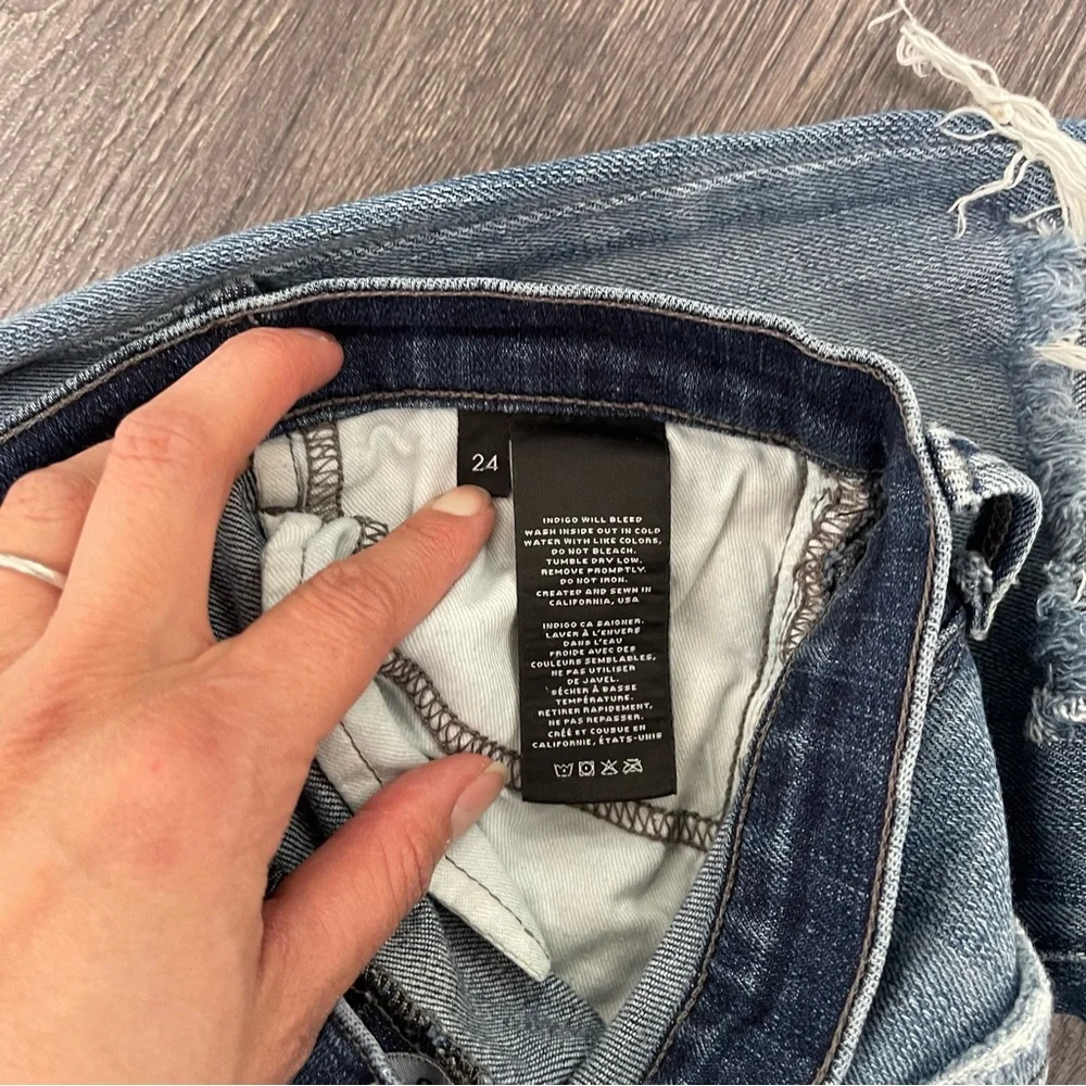 J Brand Light Blue Distressed Jeans Alana Size 24 - Picture 9 of 10